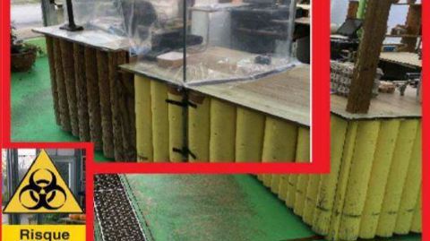 Depuis le 13 mars 2020, les serres de l’exploitation du Campus de Coutances (50) se trouvent en mode commando. Elle travaille, mais sous haute protection. ©Campus Coutances 